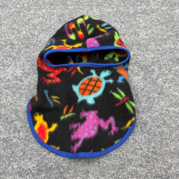 Kenyon Kidz Other - Kenyon Kidz Youth Medium Balaclava Fleece Hood Hat Black Multicolor Animal Print